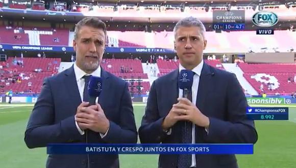 Copa América 2019 | Fox Sports logró lo imposible por Bielsa: juntar a Crespo y Batistuta | VIDEO