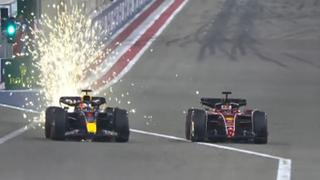 Verstappen y Leclerc protagonizan un vibrante duelo en una curva del GP de Bahrein