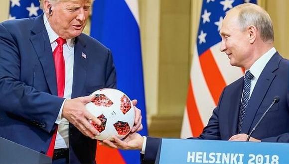 Vladimir Putin regala a Donald Trump pelota de Mundial Rusia 2018