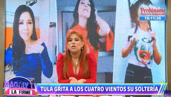 Magaly Medina hace aclaración a Tula Rodríguez: “Eres viuda, no soltera”. (Foto: captura de video)