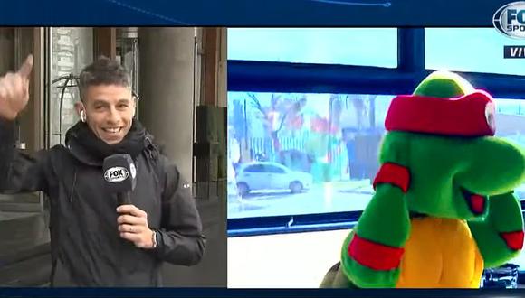 Daniele De Rossi | Periodista de Fox Sports se disfraza de 'Tortuga Ninja' para recibir a Boca Juniors | VIDEO