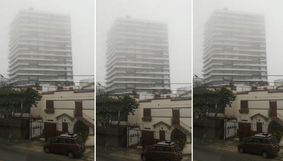 Usuarios reportan que diversos distritos de la capital amanecieron con presencia de neblina. Foto: @alucinayvo/Twitter