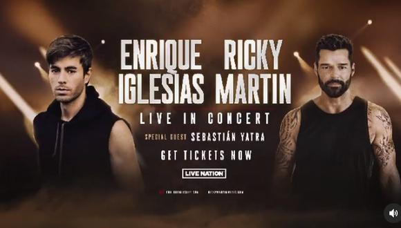 Ricky Martin, Enrique Iglesias y Sebastián Yatra confirmaron las fechas de su gira por Estados Unidos. (Foto: Captura)