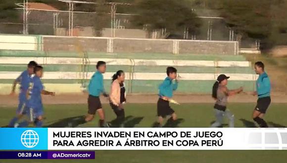 Copa Perú | Mujeres invaden el campo y golpean al árbitro en el 'fútbol macho' | VIDEO