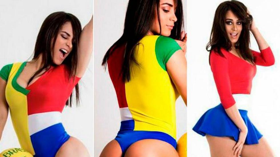 Copa América 2015: la nueva Larissa Riquelme calienta el Brasil-Paraguay