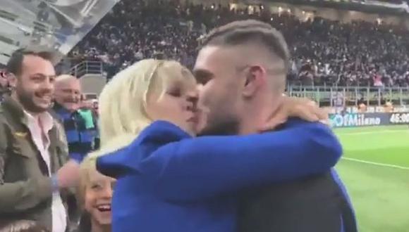 Entre lágrimas: el beso entre Icardi y Wanda Nara que es viral [VIDEO]
