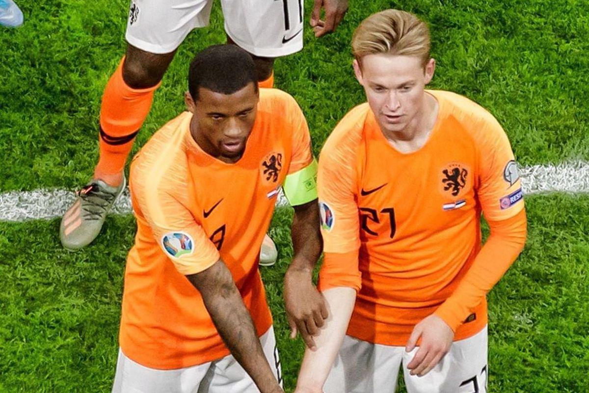 Wijnaldum y De Jong son viral en redes por festejo en Holanda. (Foto: Difusión)
