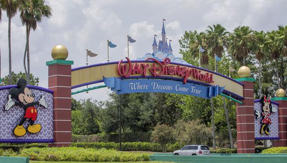 La entrada principal al Walt Disney World Resort de los parques temáticos fuera de Orlando, Florida. (EFE/ERIK S. LESSER).