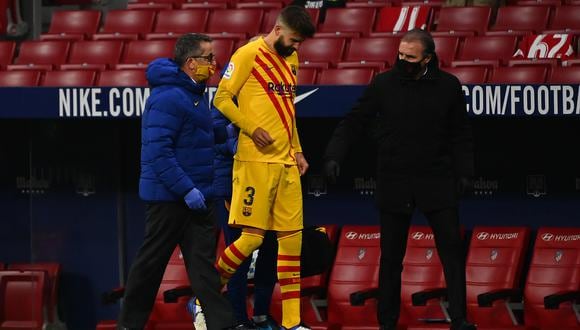 Barcelona confirmó la lesión de Gerard Piqué. (Foto: AFP)