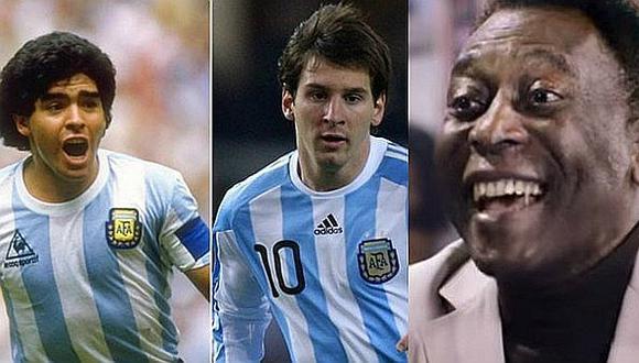 Pelé revela que Maradona sintió 'celitos' al afirmar que Messi era el mejor