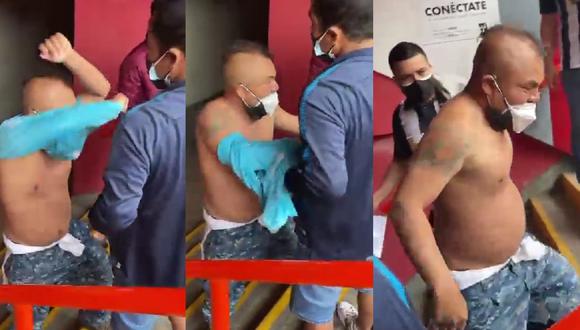 Un video en redes sociales muestra que hasta dos personas con camiseta de Alianza Lima detuvieron a un hincha de Sporting Cristal y lo obligaron a quitarse su camiseta para poder ingresar a la tribuna oriente.