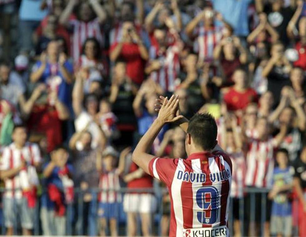 Atlético de Madrid presentó a David Villa en el Vicente Calderón [FOTOS]