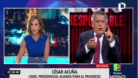 César Acuña, elecciones 2021. FOTO: Panamericana Televisión