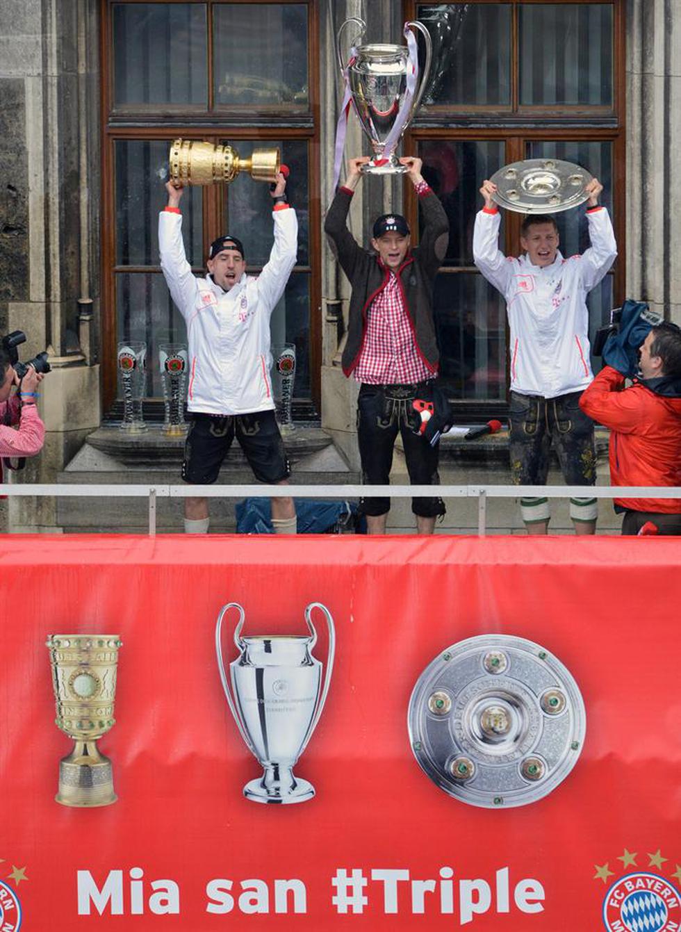Mira las celebraciones del Bayern Munich con los tres trofeos [FOTOS]