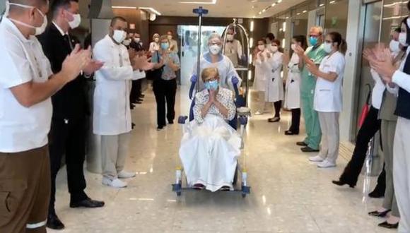 Coronavirus Brasil | Mujer de 97 años vence al COVID-19 y a su salida del hospital es ovacionada [VIDEO]