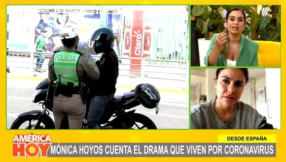 Desde España, Mónica Hoyos revela la difícil situación que se vive en ese país debido al avance del coronavirus. (Foto: Captura de video)