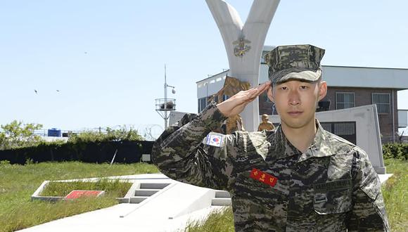 'Sonny' cumplió tres semanas con el Cuerpo de Marina surcoreno. (Foto: AFP)