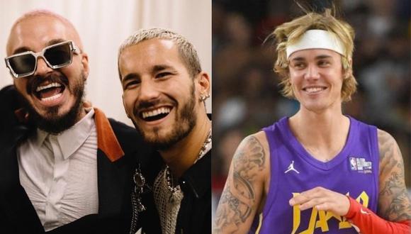 Justin Bieber, J Balvin y el dúo Mau y Ricky se juntaron para hacer deporte. (Foto: Instagram)