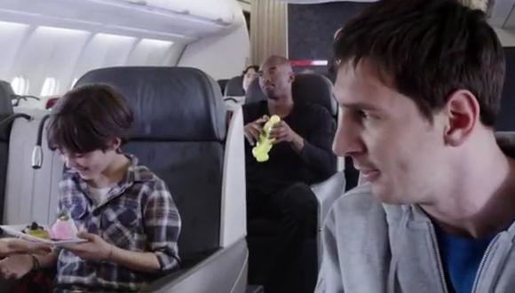 Lionel Messi y Kobe Bryant 'compiten' por hacer feliz a un niño