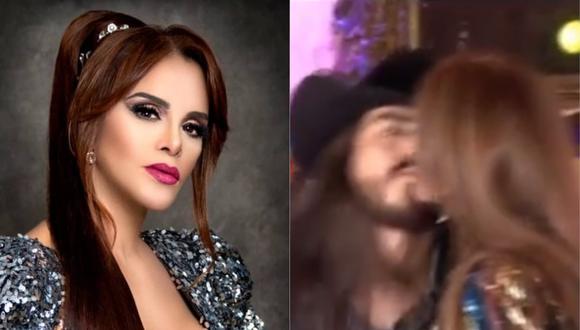 Youtuber Rey Grupero le robó un beso a Lucía Méndez y actriz le responde con una bofetada. (Foto: @luciamendezof/@reygruperomx)