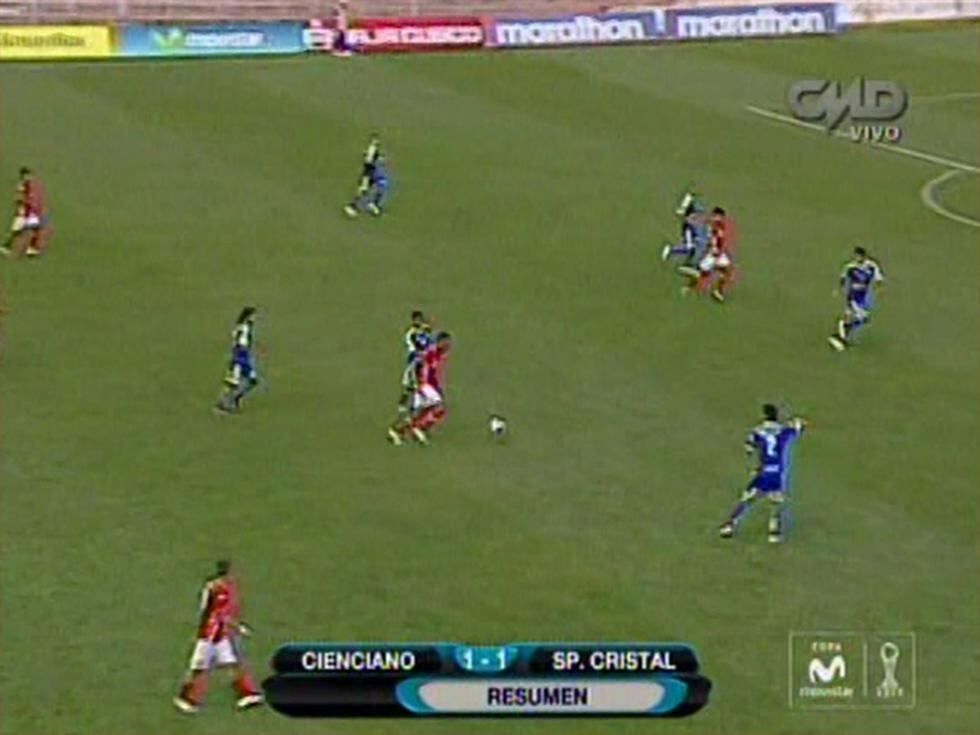 Torneo Apertura: Cienciano y Sporting Cristal empatan 1-1 [VIDEO]