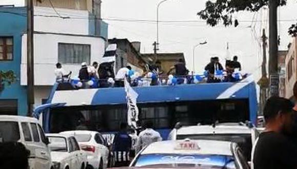 Caravana de Alianza Lima en la previa ante Sport Huancayo. (Video: Jesús Mestas)
