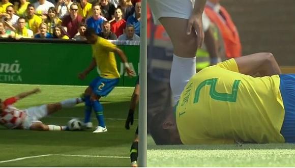 Brasil vs. Croacia: Kramaric estuvo a punto de lesionar a Thiago Silva