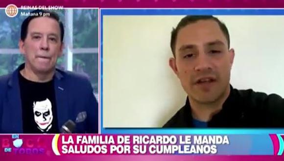 Ricardo Rondón se emociona hasta las lágrimas tras recibir saludo de cumpleaños de sus padres e hijo. (Foto: captura de video)