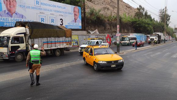Policía Nacional informa de la situación de las carreteras en el país tras levantamiento de paro de transportistas de carga. (Foto: Hugo Curotto/GEC)