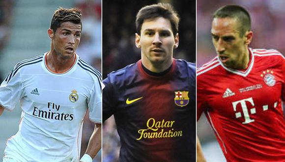 Balón de Oro: Cristiano Ronaldo y Frank Ribery buscarán destronar a Lionel Messi 