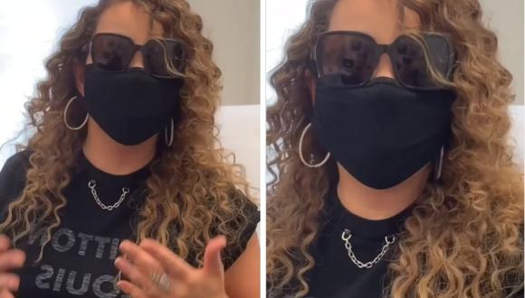 Mariah Carey grabó el preciso instante que recibió la primera dosis de la vacuna contra el coronavirus. (Foto: Instagram / @mariahcarey).