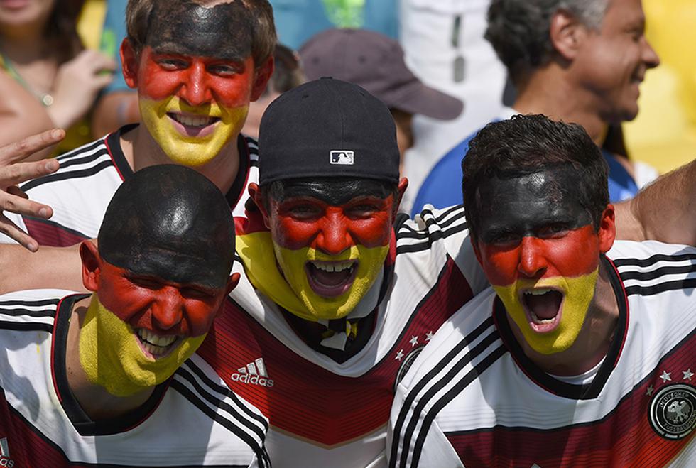 Mundial Brasil 2014: Hinchas de Alemania y Francia viven el partido con intensidad [FOTOS]