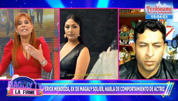 Erick Mendoza, padre de los hijos de Magaly Solier, conversó con Magaly Medina. (Foto: Captura Magaly TV: La Firme).