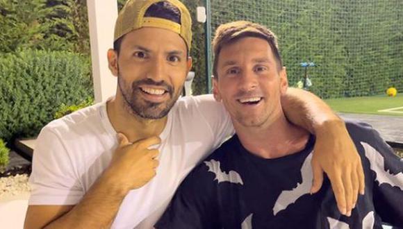 Sergio Agüero se despidió de Lionel Messi. (Foto: Instagram)