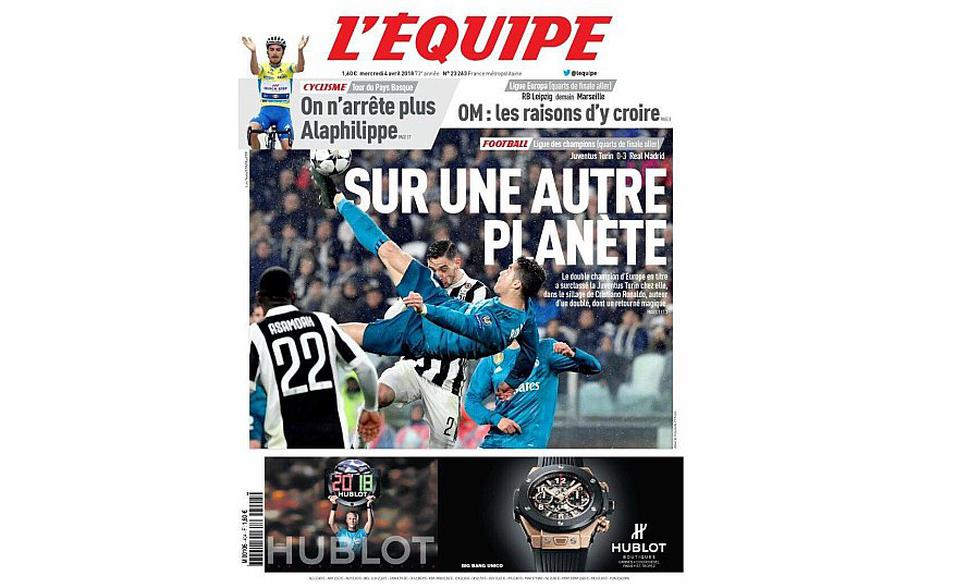 Chalaca de Cristiano Ronaldo protagonizó las portadas en el mundo