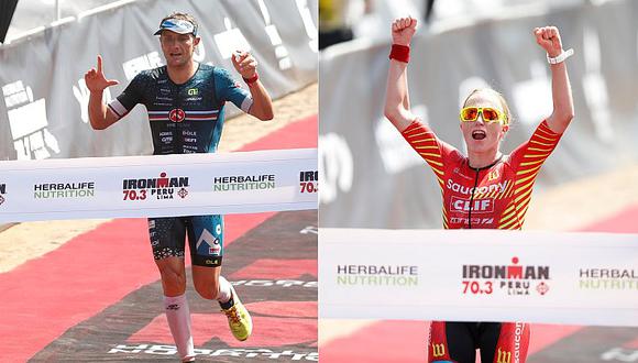 Cyril Viennot y Sarah Piampiano se llevaron el Ironman 70.3 Perú