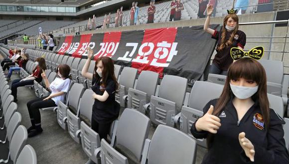 Así lució una tribuna del Estadio Mundialista de Seúl. (Foto: AFP)