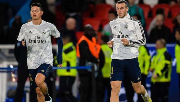 James Rodríguez y Gareth Bale no fueron convocados por Zinedine Zidane para el último partido del Real Madrid en LaLiga 2019-2020. (Foto: EFE)