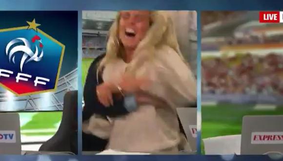 Twitter: periodista sueca festeja de manera coqueta triunfo de su selección [VIDEO]