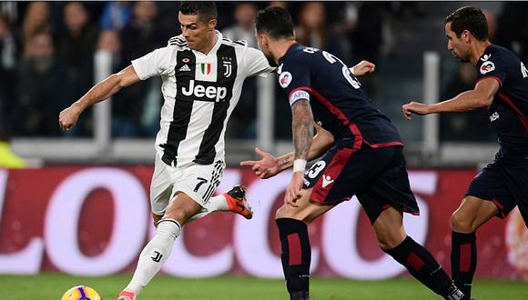 Juventus venció 3-1 a Cagliari por la fecha 11 de la Serie A