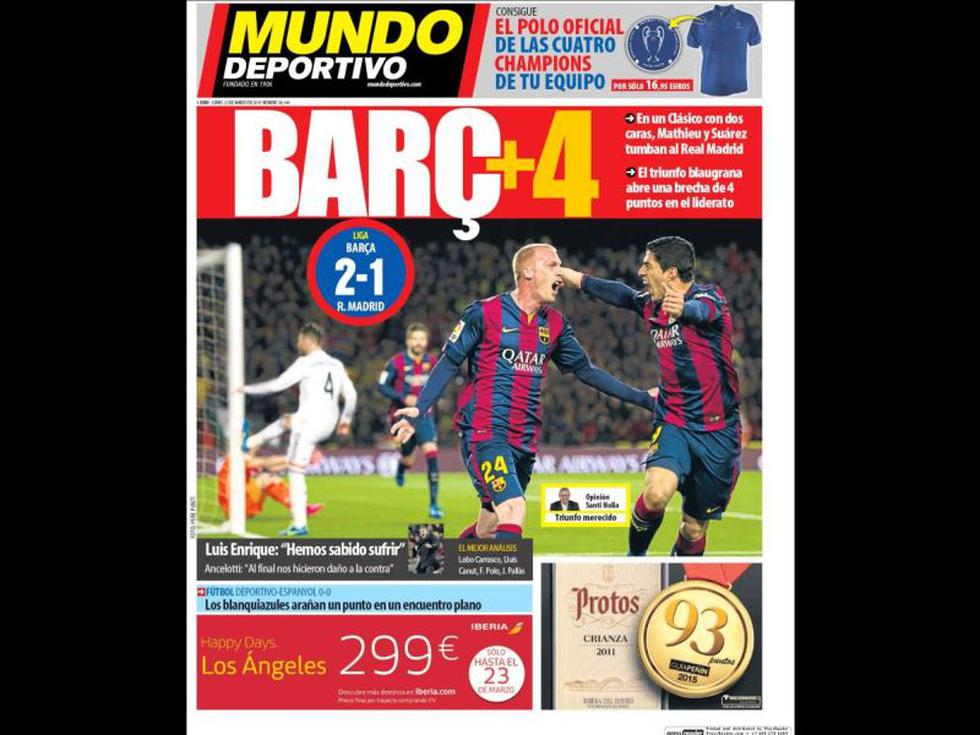 Barcelona: Las portadas de los diarios españoles tras triunfo en derbi [FOTOS]