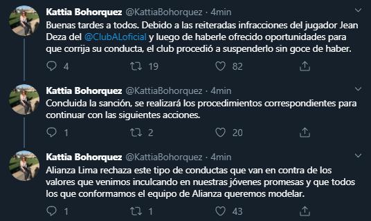 Deza sancionado en Alianza Lima. (Captura)