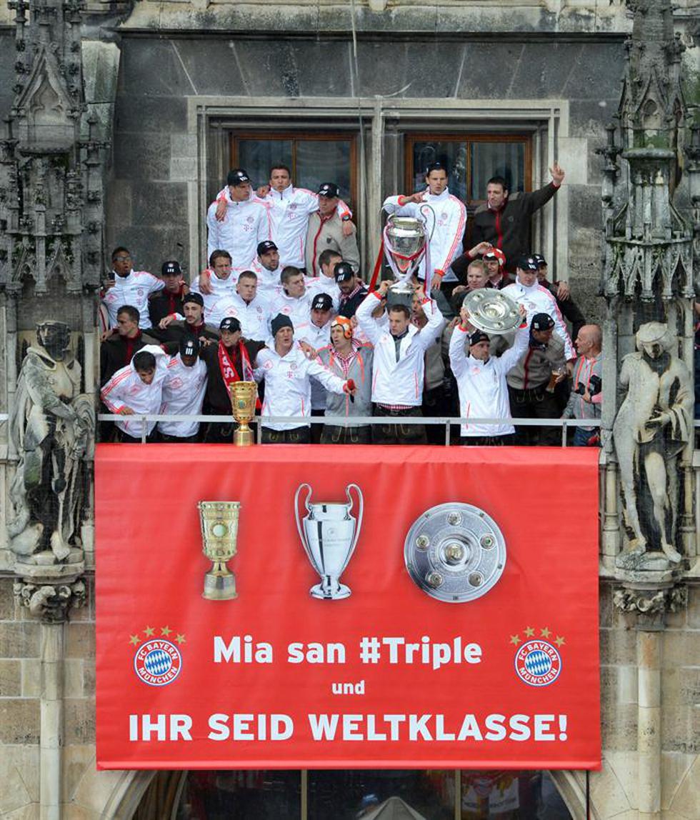 Mira las celebraciones del Bayern Munich con los tres trofeos [FOTOS]
