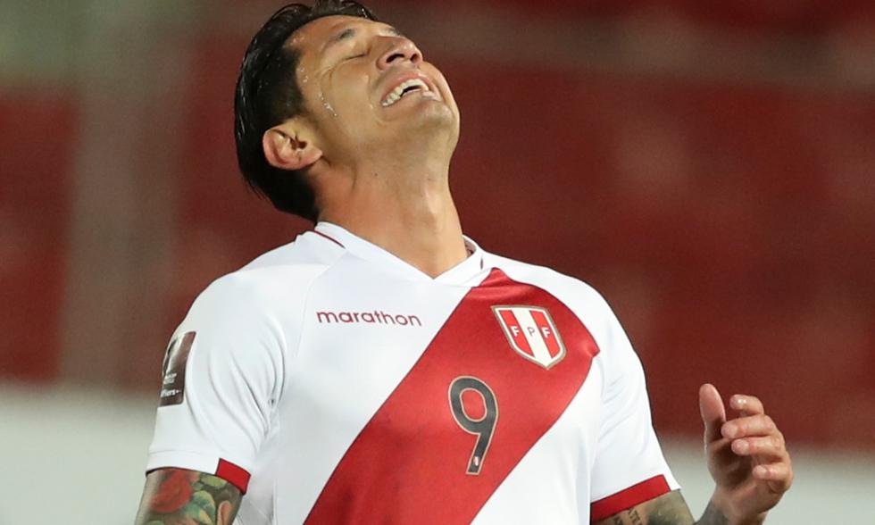 Gianluca Lapadula ingresó en el segundo tiempo del Chile vs. Perú, pero no tuvo muchas oportunidades de marcar.