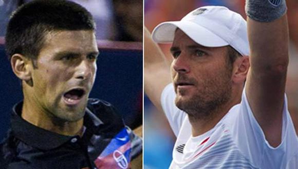 Novak Djokovic y Mardy Fish en final del Masters 1000 de Montreal 
