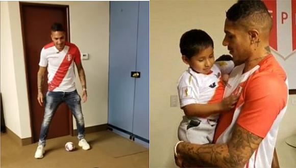 Paolo Guerrero y su tierno encuentro con el niño símbolo de la Teletón 2018 [VIDEO]