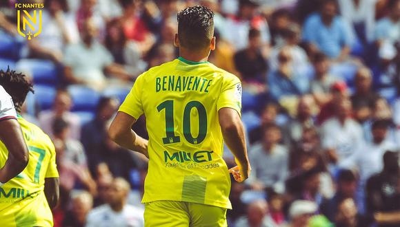 Cristian Benavente fue convocado por Nantes para el choque ante Niza | FOTO