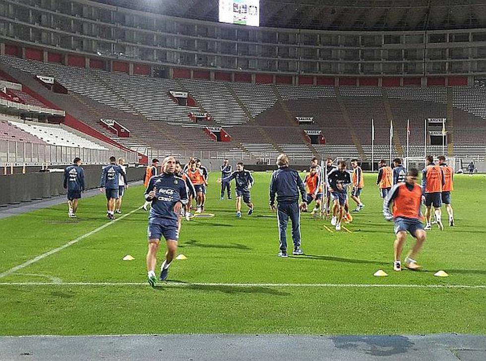 Selección argentina: Así fue el reconocimiento en el estadio Nacional [GALERÍA]
