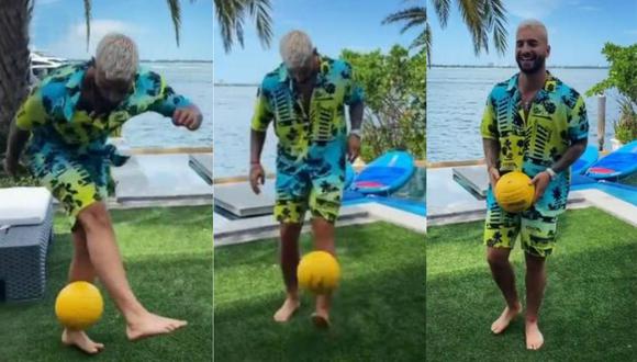 Maluma demuestra sus habilidades con el balón con divertido video. (Foto: Captura de video)