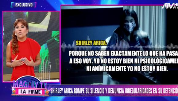 Shirley Arica hace grave acusación contra la PNP. (Foto: Captura ATV)